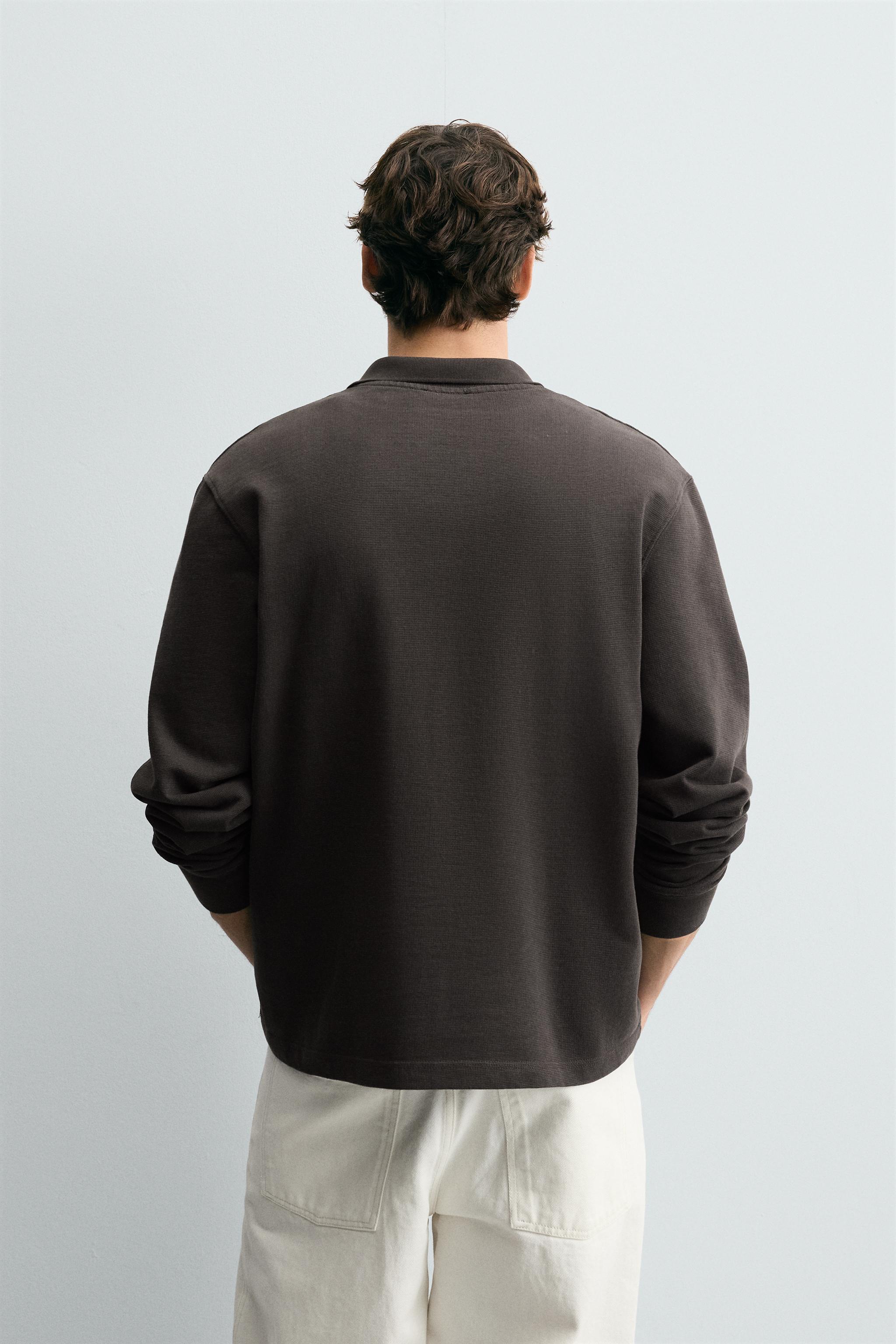 WASHED TEXTURED POLO SHIRT